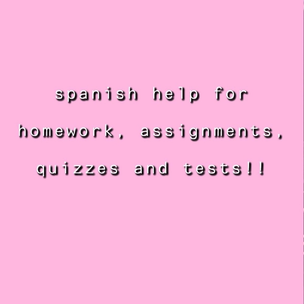 spanish help homework offered